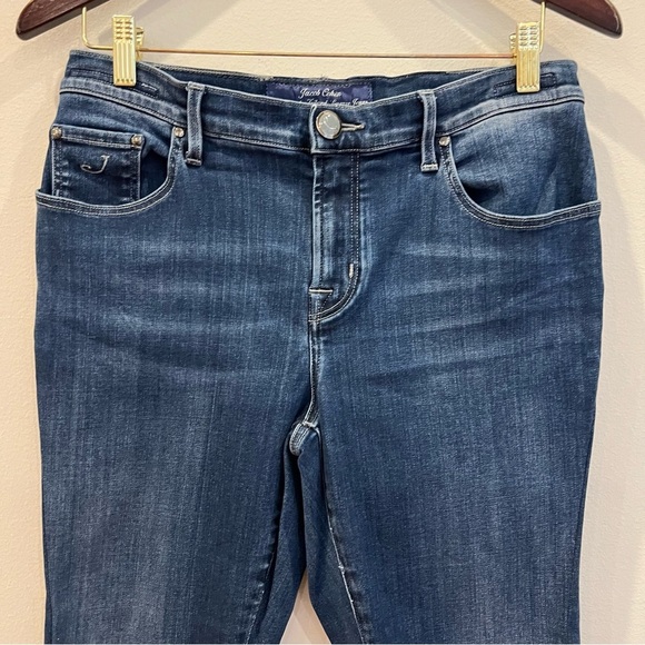 Jacob Cohen Womens Kimberly Slim Crop Blue Jeans Size 32 Mid Rise Tapered Italy - Picture 3 of 15